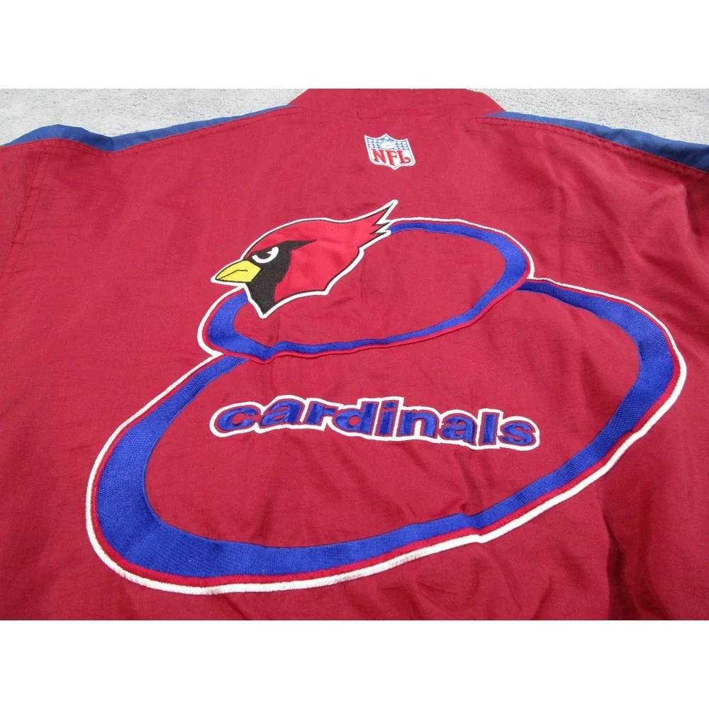 Vintage Logo Athletic Arizona Cardinals NFL Pro Line Jacket Mens Large Red 90s